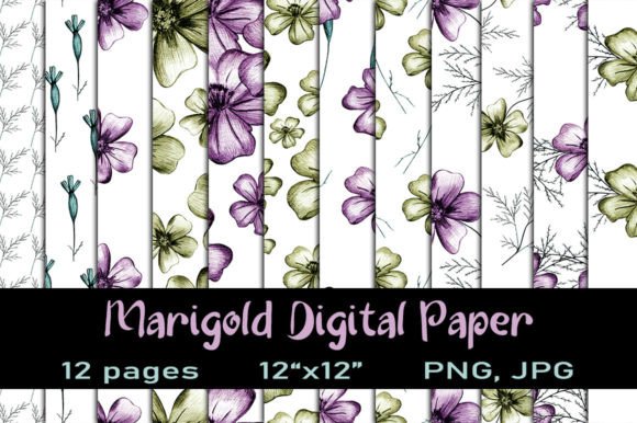 12 Floral Background Seamless Patterns