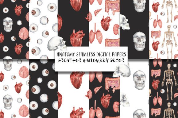 Anatomy Seamless Patterns Backgrounds