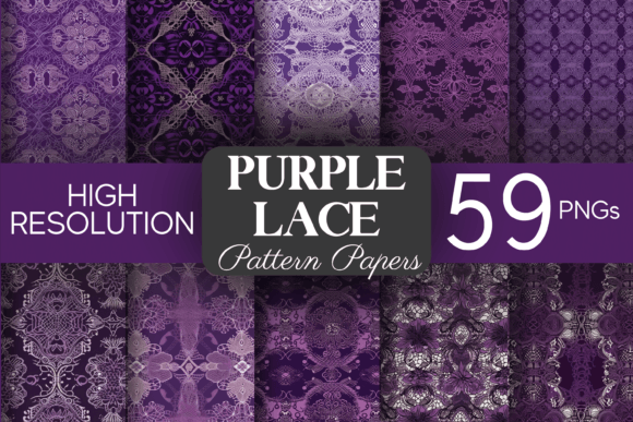 BIG COLLECTION Purple Lace Patterns
