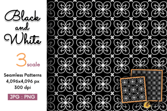 Black and White Patterns Set
