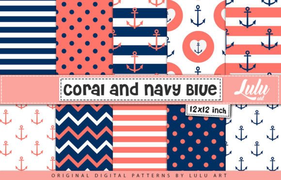 Coral and Navy Blue Patterns: A Strategic Tool for Modern Creativity and Communication