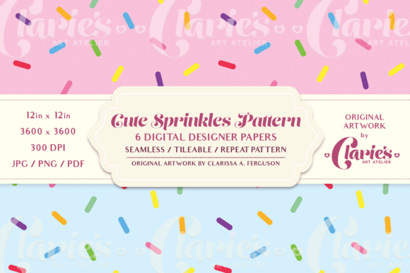 Cute Sprinkle Digital Paper Patterns: A Creative Resource for Design Enthusiasts