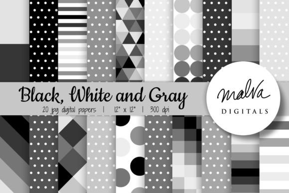 Exploring the Versatility of Black, White, and Gray Geometric Patterns in Design