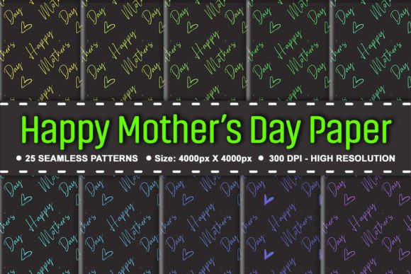 Happy Mother’s Day Seamless Patterns