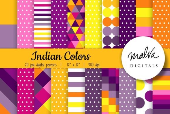 Indian Colors Geometric Patterns