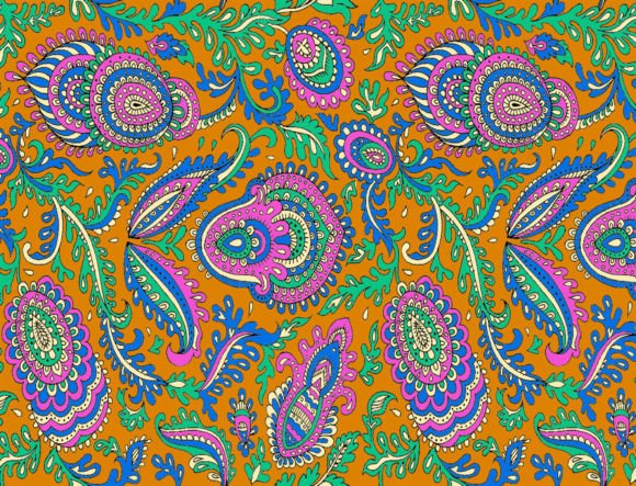 Paisley Ethnic Textile Patterns Design