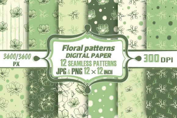 Spring Patterns, Seamless Papers, Flowers: A Creative Resource for Designers