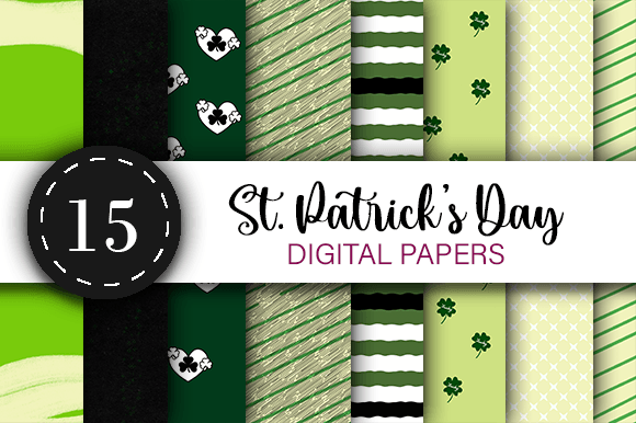 St Patrick’s Day Digital Paper Patterns