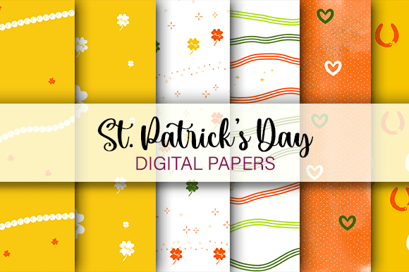 St Patricks Day Yellow Spring Patterns: A Creative Resource for Designers