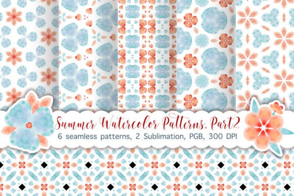 Summer Watercolor Seamless Patterns 2: A Creative Resource for Designers and Craft Enthusiasts