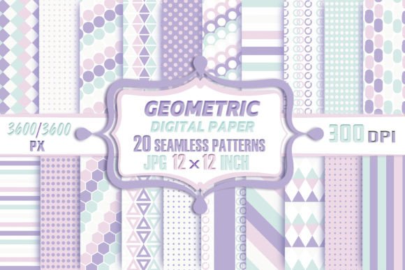 Turquoise Purple Geometric Patterns