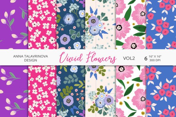 Vivid Flowers Seamless Patterns Vol2: A Creative Resource for Designers