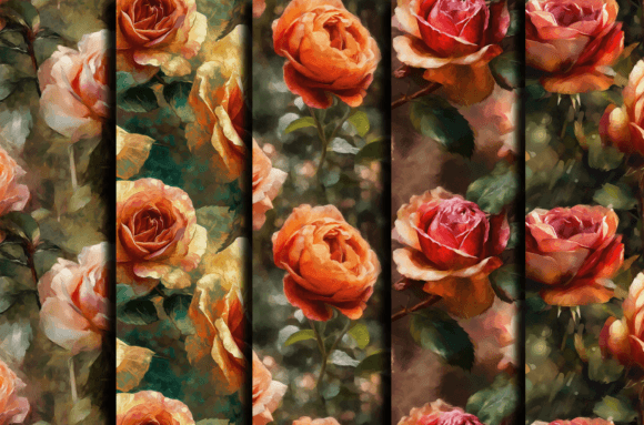 Watercolor Roses Patterns Spring Bundle: A Creative Resource for Designers and Artists